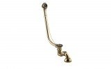 Retro series bath waste with plug and chain in old brass int 01