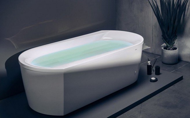 Aquatica Purescape™ 107 balta brīvstāvoša akrila vanna